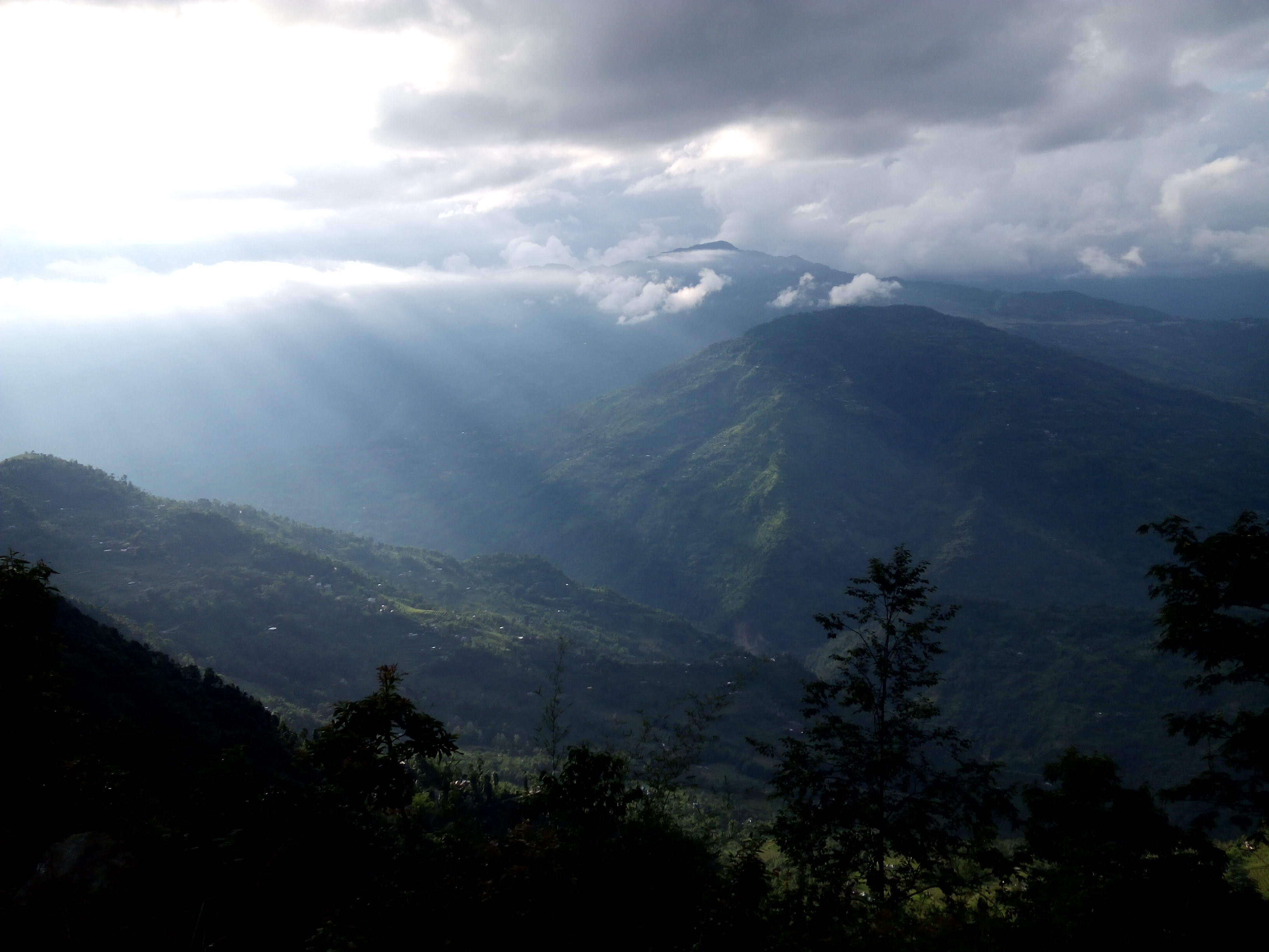 Pedong's green valley during monsoon season